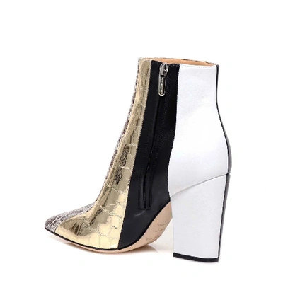 Shop Sergio Rossi Animal Print Ankle Boots In Multi