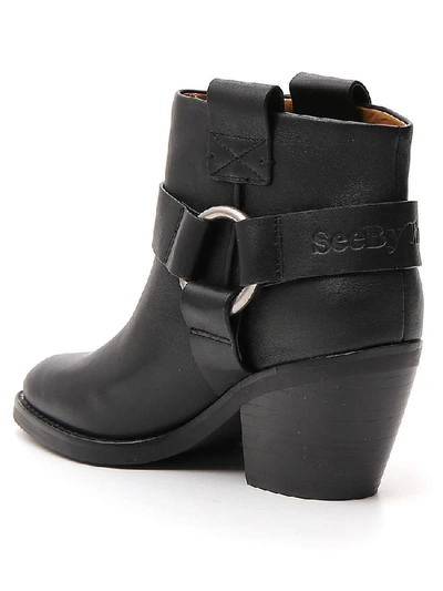 Shop See By Chloé Western Ankle Boots In Black