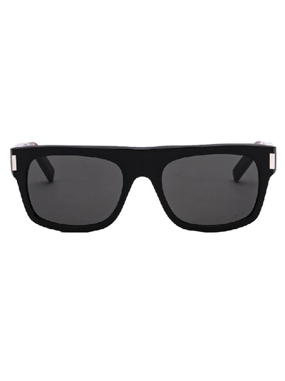 Shop Saint Laurent Eyewear Square Frame Sunglasses In Black