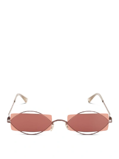 Shop Mykita Charlotte Oval Framed Sunglasses In Multi