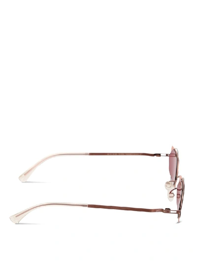 Shop Mykita Charlotte Oval Framed Sunglasses In Multi