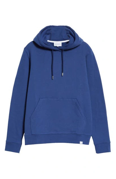 Shop Norse Projects Vagn Classic Hoodie In Twilight Blue