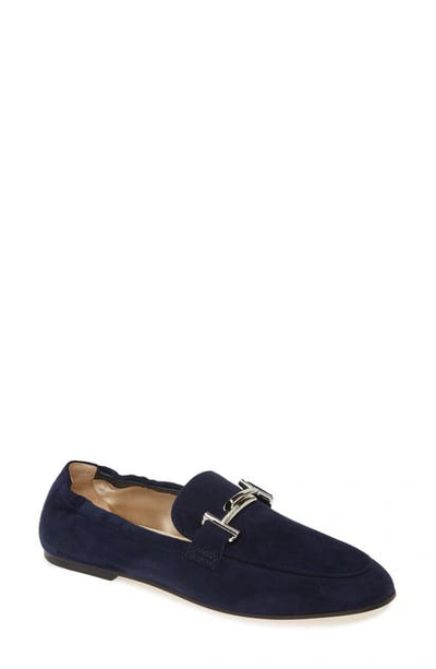Shop Tod's Double-t Scrunch Loafer In Navy