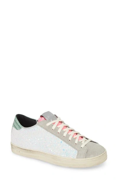 Shop P448 John Glitter Low Top Sneaker In Bubble Pink