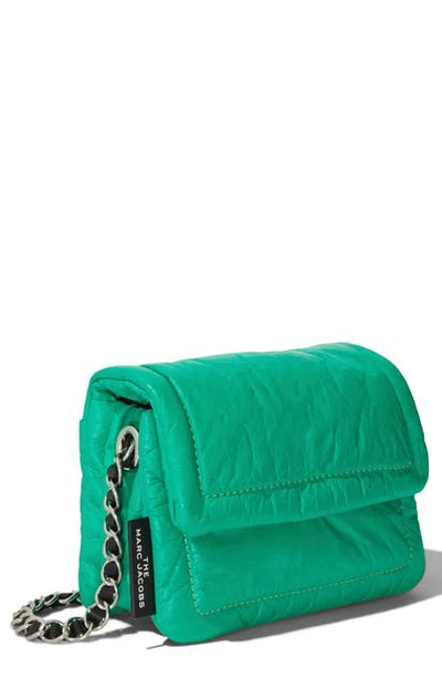 Shop The Marc Jacobs The Mini Pillow Leather Shoulder Bag In Emerald