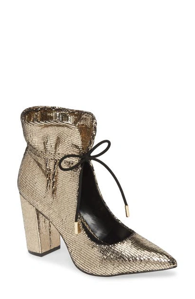 Shop Katy Perry Frann Pointy Toe Bootie In Gold
