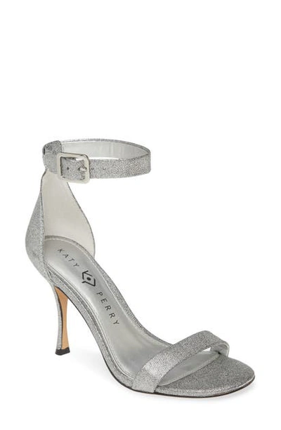 Shop Katy Perry Melly Ankle Strap Sandal In Silver Fabric