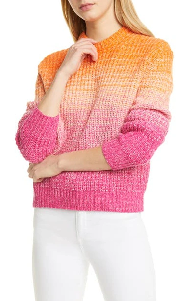 Shop Polo Ralph Lauren Ombre Wool & Cashmere Blend Sweater In Pink/ Orange Multi