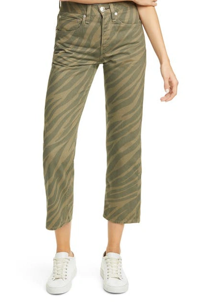 Shop Rag & Bone Maya High Waist Ankle Straight Leg Jeans In Zebra