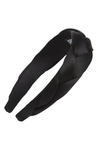 Shop Sophie Buhai Braided Silk Headband In Black