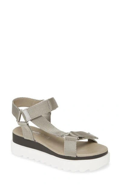 Shop Charles David Rikki Platform Sandal In Light Grey