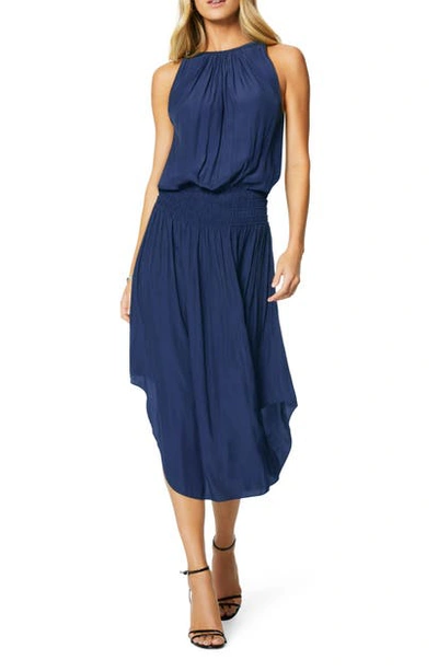 Shop Ramy Brook Audrey Blouson Dress In Slate Blue