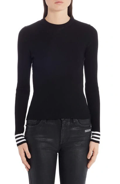 Shop Off-white Industrial Ribbed Sweater In Black