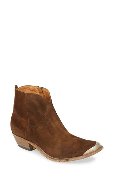Shop Golden Goose Young Western Boot In Coffee Suede