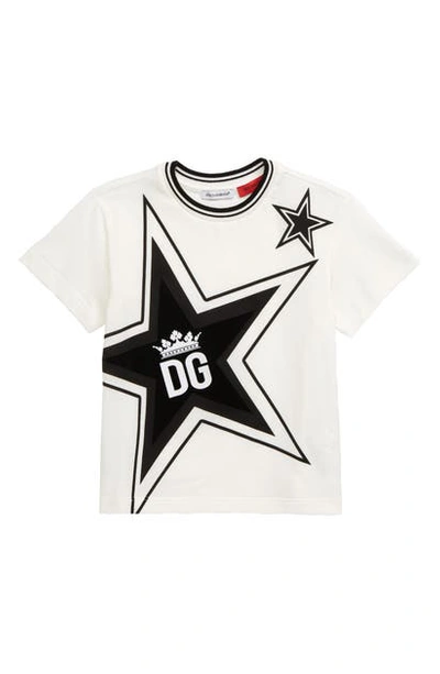 Shop Dolce & Gabbana Logo T-shirt In Stella Fdo.panna