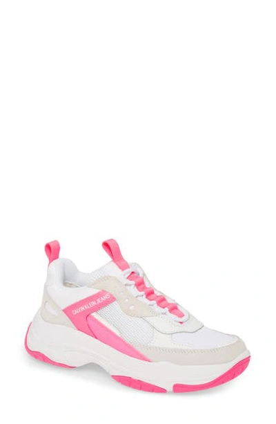Shop Calvin Klein Jeans Est.1978 Maya Sneaker In Pink/ White Multi