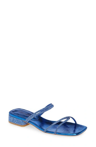 Shop Jeffrey Campbell Adalia Slide Sandal In Blue Combo