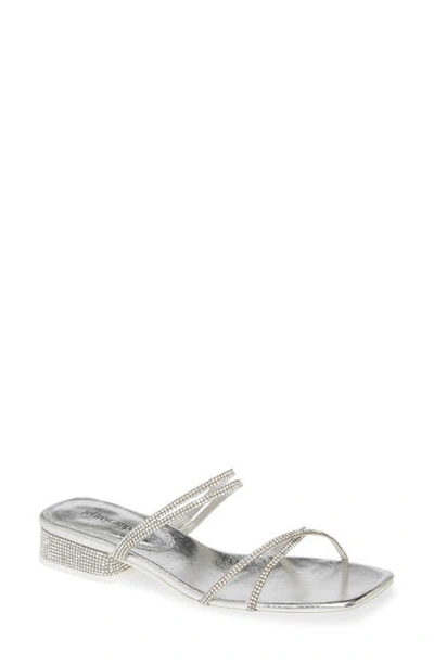 Shop Jeffrey Campbell Adalia Slide Sandal In Silver Combo