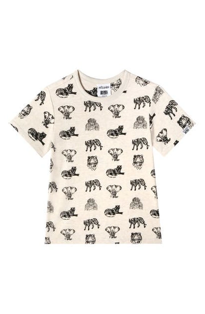 Shop Art & Eden X Animal Planet Adam Organic Cotton T-shirt In Jungle Pattern