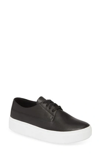 Shop Eileen Fisher Prop Platform Sneaker In Black Leather