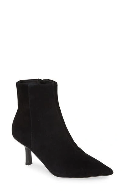 Shop Steve Madden Sparrow Pointy Toe Bootie In Black Suede