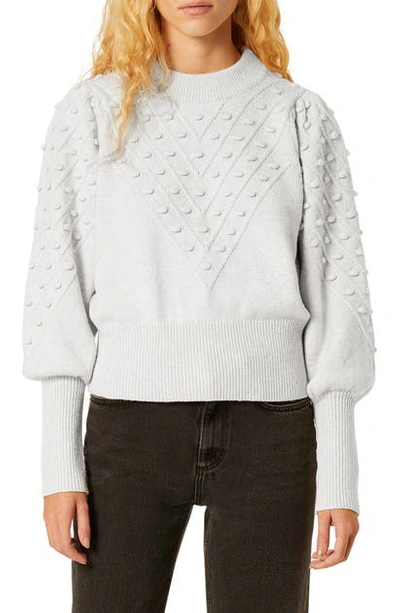Shop French Connection Bobble Stitch Crop Sweater In Capri Blush