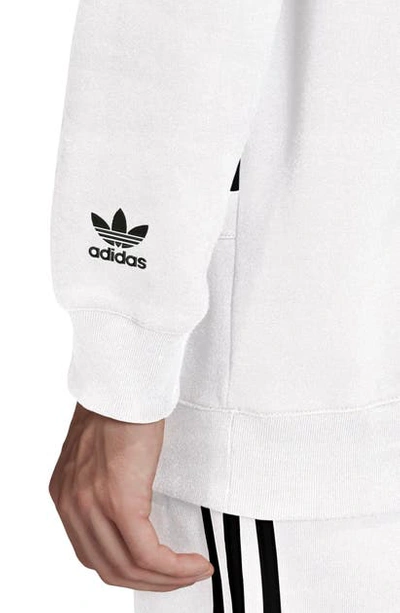 Shop Adidas Originals Big Logo Hoodie In White/ Black
