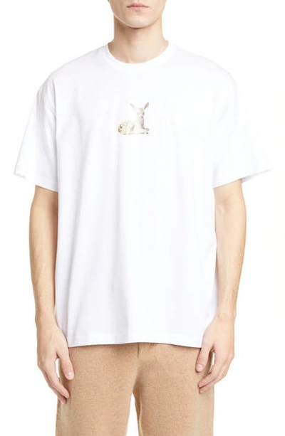 Shop Burberry Devon Graphic T-shirt In White