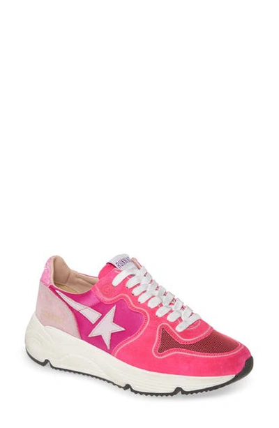 Shop Golden Goose Running Sole Sneaker In Pink Star Glitter