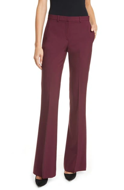 Shop Theory Demitria 2 Stretch Good Wool Suit Pants In Mulberry