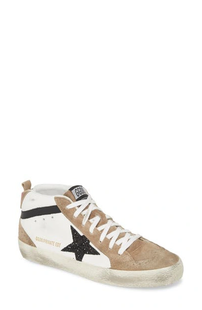 Shop Golden Goose Mid Star Sneaker In White/ Ice/ Grey