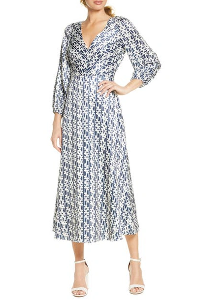 Shop Ali & Jay New Horizons Satin Midi Dress In Print