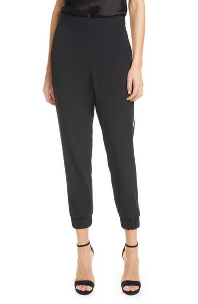 Shop Alice And Olivia Pete Side Stripe Jogger Pants In Black