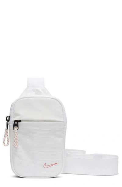 Shop Nike Bball Essentials Crossbody Bag In White/ White/ University Red