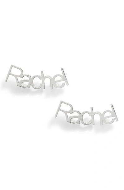 Shop Argento Vivo Personalized Earrings (nordstrom Exclusive) In Silver