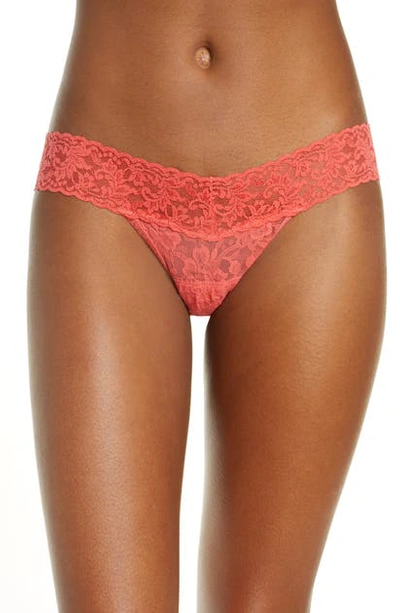 Shop Hanky Panky Signature Lace Low Rise Thong In Ripe Water