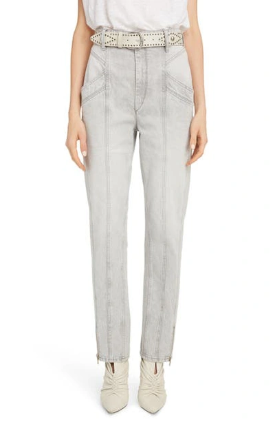 Shop Isabel Marant Straight Leg Jeans In Grey