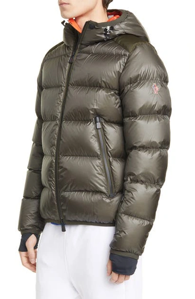 Shop Moncler Grenoble Hintertux Hooded Down Jacket In Olive