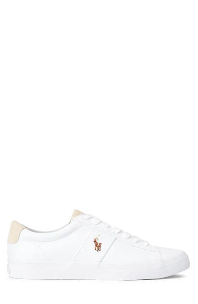 Polo Ralph Lauren Longwood Logo-print Leather Low-top Trainers In White |  ModeSens