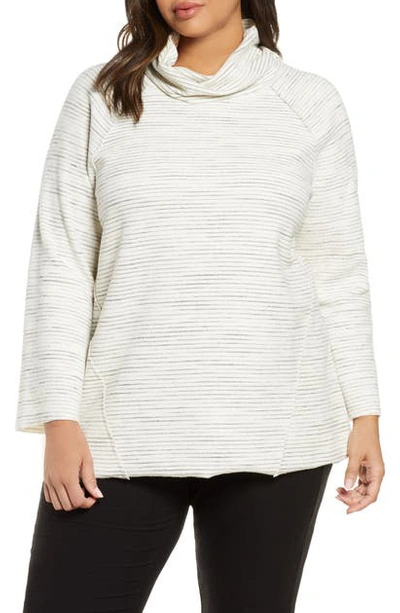 Shop Nic + Zoe Take Comfort In Cowl Neck Top In Neutral Mix
