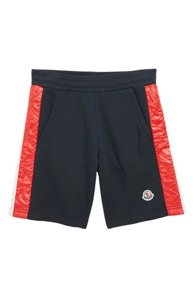 Shop Moncler Pantalone Corto Sweat Shorts In Navy