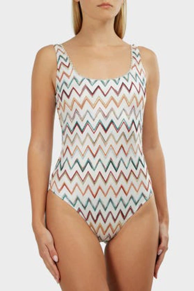 Shop Missoni Zigzag One-piece Swimsuit