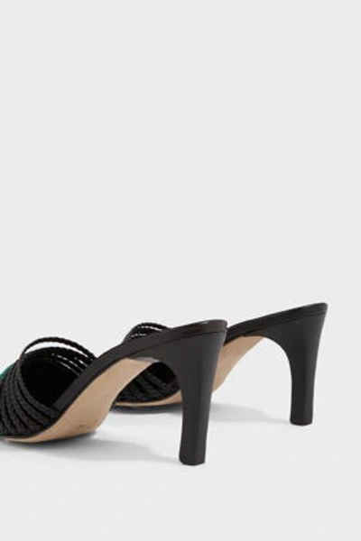 Shop Christopher Esber Mae Braided-strap Leather Mules In Black, Red, Yellow And Green