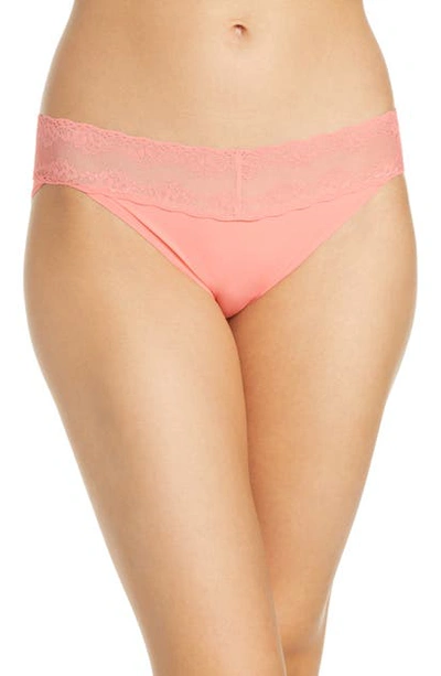 Shop Natori Bliss Perfection Bikini In Peach Pink