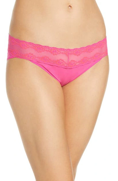 Shop Natori Bliss Perfection Bikini In Pink Raspberry/ Hot Tamale