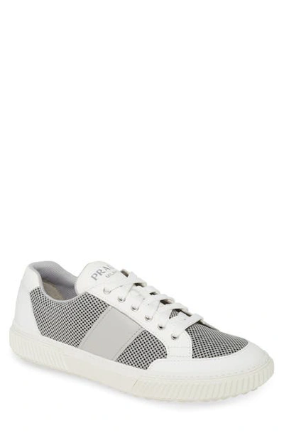 Shop Prada Stratus Sneaker In Bianco/ Acciaio