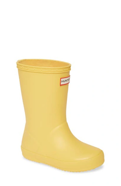 Shop Hunter First Classic Waterproof Rain Boot In Lightening Yellow