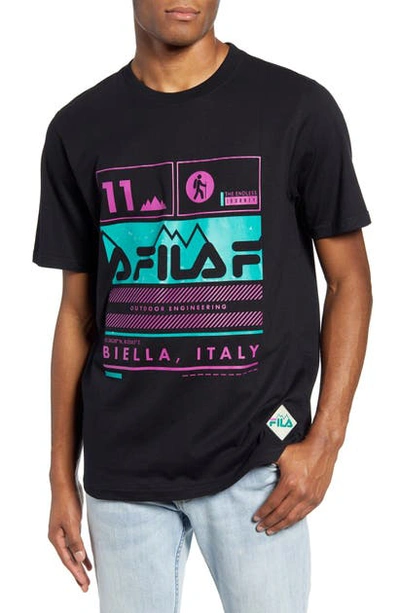 Shop Fila Grid Graphic T-shirt In Black
