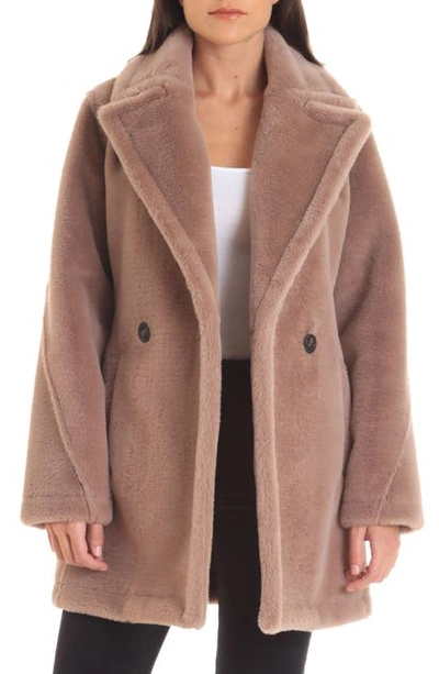 Shop Avec Les Filles Faux Fur Peacoat In Dove