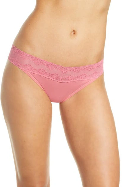 Shop Natori Bliss Perfection Thong In French Rose